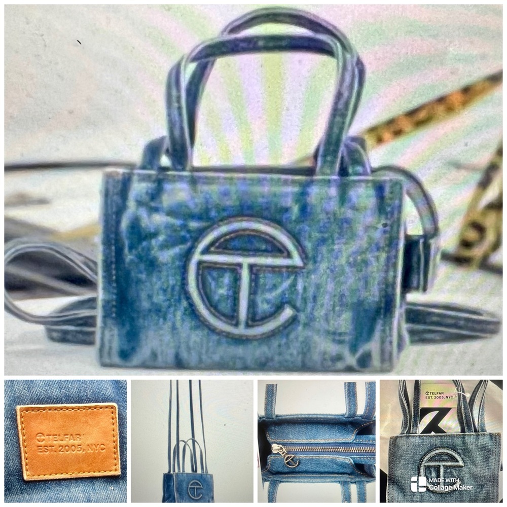 NWT - Denim small Telfar bag